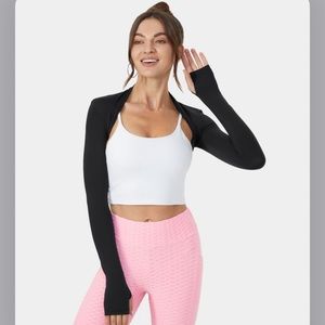 HALARA - Cloudful Air Solid Thumb Hole Long Sleeve Cropped Cool Touch sports bra